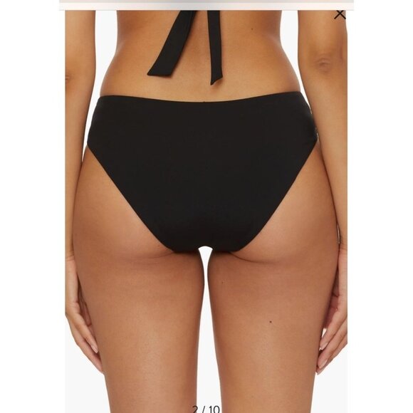 BECCA by Rebecca Virtue Black Marble Canyon Ring Hipster Bikini Bottom S NWT - Picture 2 of 9